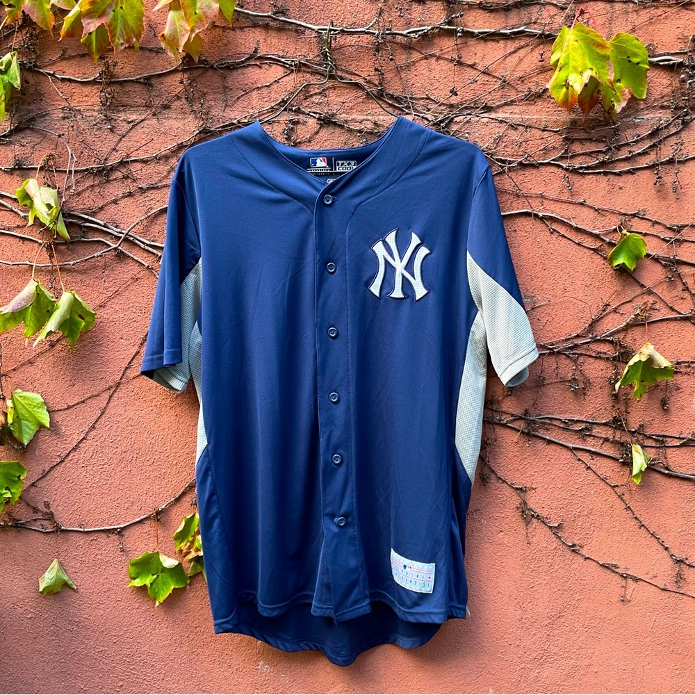 Men’s NYY NEW YORK YANKEES Gardner Blue Jersey Size L